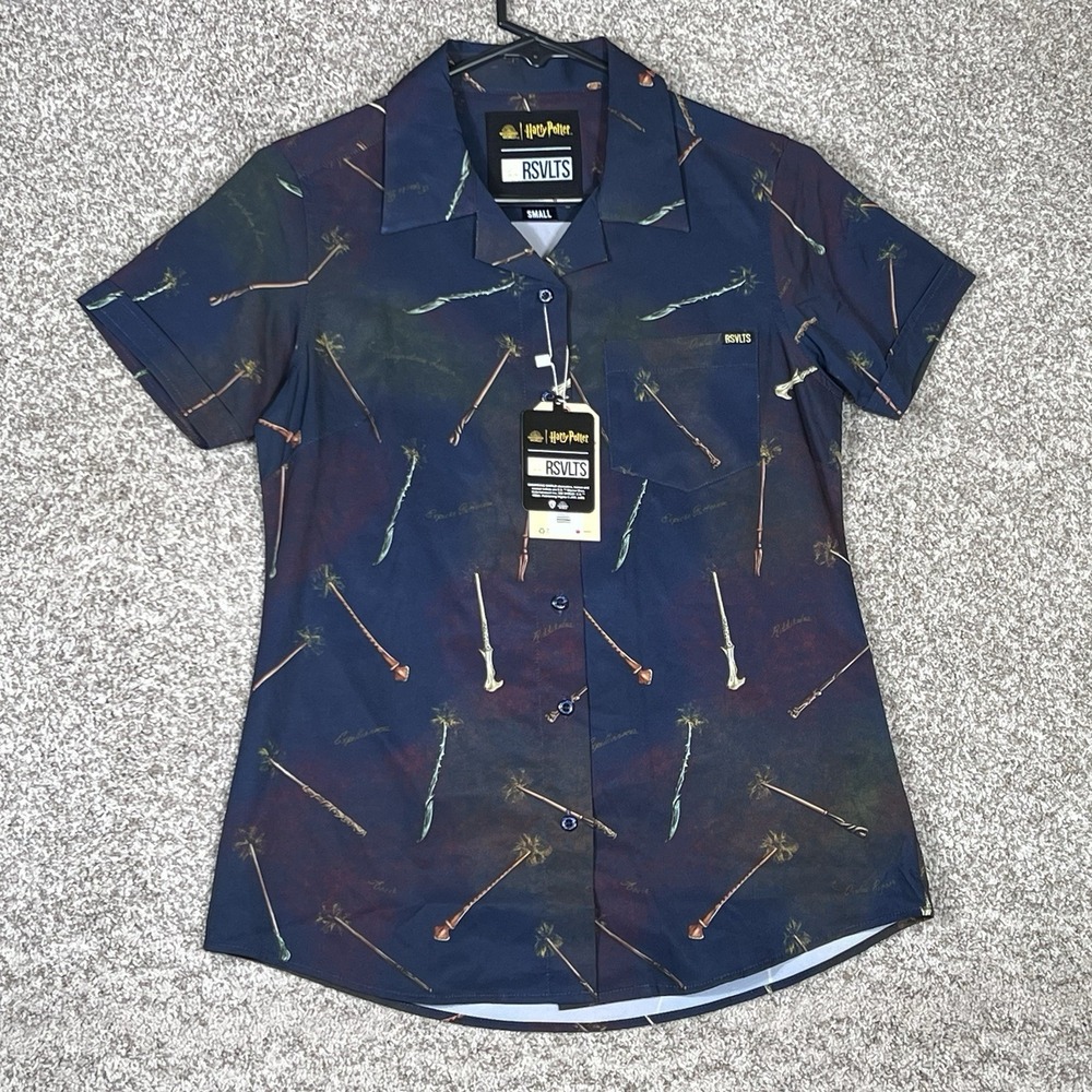 RSVLTS Harry Potter Women's Small Ollivanders Best Wizard Wands Short Sleeve NWT - Picture 1 of 8